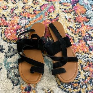 Black strappy sandals